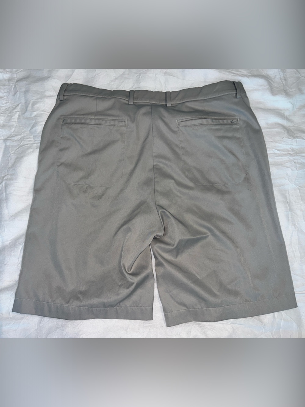 Men's Flat Front Performance Shorts — Light Grey - Picture 2 of 4